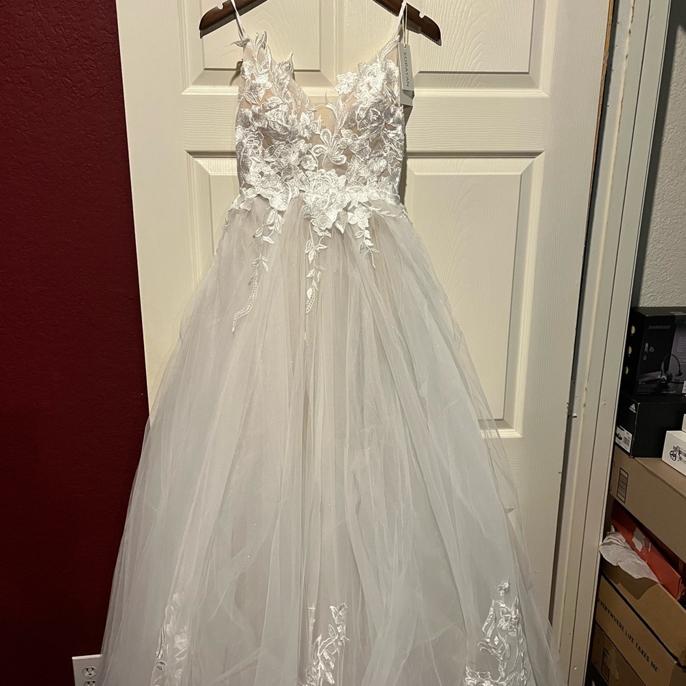 Sorayan Women's Wedding Dresses Appliques Boho Beach Sexy Spaghetti Strap